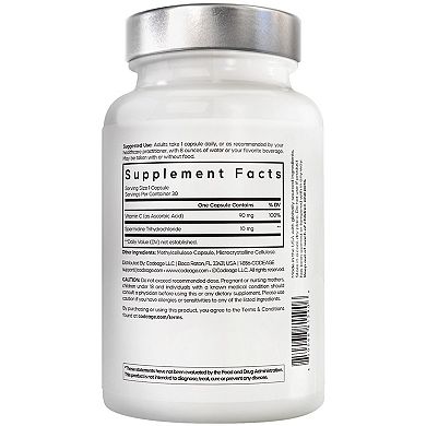 Amen Spermidine Supplement, Spermidine HCl, Vitamin C Ascorbic Acid, Vegan, 30 ct