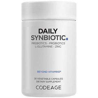 Codeage Daily Synbiotic, Prebiotics Probiotics, L-Glutamine, Zinc 30 ct