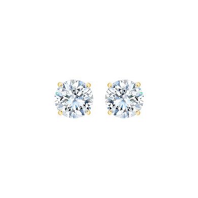 Always Mine 10k Gold 3/4 Carat T.W. GSI Certified Diamond Solitaire Stud Earrings