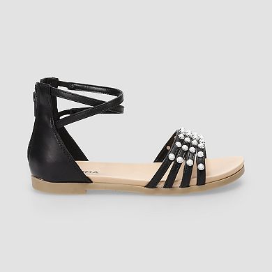 Sonoma Goods For Life® Fantasy Little & Big Kid Girls Simulated Pearl Strappy Sandals