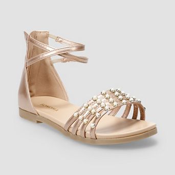 Sonoma Goods For Life® Fantasy Little & Big Kid Girls Simulated Pearl Strappy Sandals