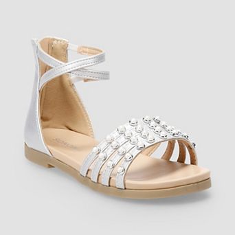 Sonoma Goods For Life® Fantasy Little & Big Kid Girls Simulated Pearl Strappy Sandals