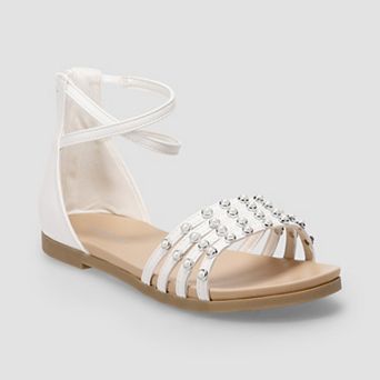 Sonoma Goods For Life® Fantasy Little & Big Kid Girls Simulated Pearl Strappy Sandals