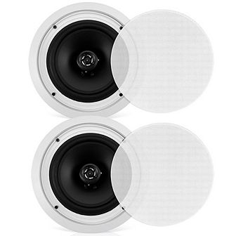 Pyle 8.0'' Home In-Wall / Ceiling Speakers, Dual Speaker System, Flush Mount, 250W