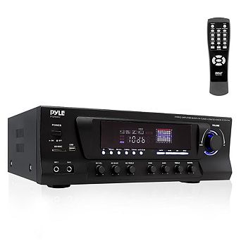 Pyle Home Theater Stereo Receiver System, 300W, iPod Docking Station, USB/SD, Subwoofer Control