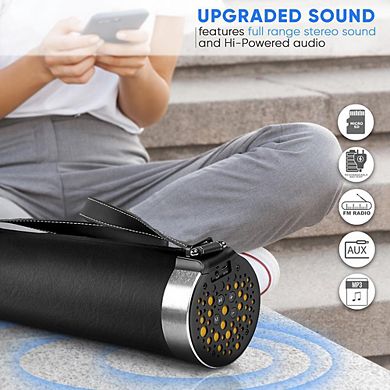 Pyle Upgraded Portable Boombox with Bluetooth, Wireless Stereo System, Portable Speaker