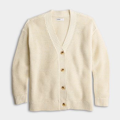 Women's Sonoma Goods For Life® Open Stitch Sweater Cardigan