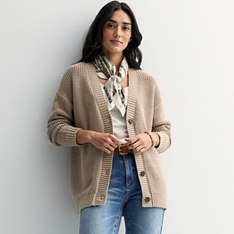 Women's Sonoma Goods For Life® Open Stitch Sweater Cardigan