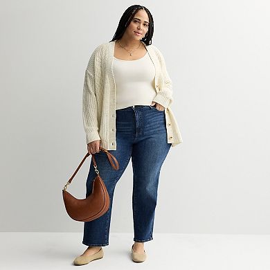 Plus Size Sonoma Goods For Life® Open Stitch Cardigan Sweater