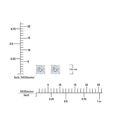 Always Mine 10k Gold 1/3 Carat T.W. Diamond Miracle Plate Stud Earrings