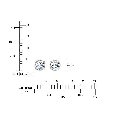 Always Mine 10k Gold 1/2 Carat T.W. Diamond Miracle Plate Stud Earrings