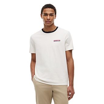Men's Tommy Hilfiger Regular Fit Short Sleeve Tee Shirt with Patch Embroidery
