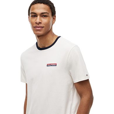 Men's Tommy Hilfiger Regular Fit Short Sleeve Tee Shirt with Patch Embroidery