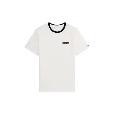 Men's Tommy Hilfiger Regular Fit Short Sleeve Tee Shirt with Patch Embroidery