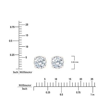 Always Mine 10k Gold 1 Carat T.W. Diamond Miracle Plate Stud Earrings