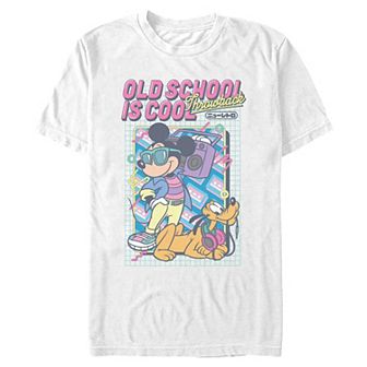 Men's Disney's Mickey Mouse Old School Is Cool Graphic Tee
