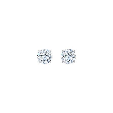 Always Mine 10k Gold 1/4 Carat T.W. GSI Certified Diamond Stud Earrings
