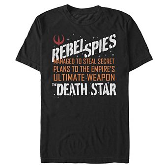 Men's Star Wars Rebel Spies The Death Star Graphic Tee
