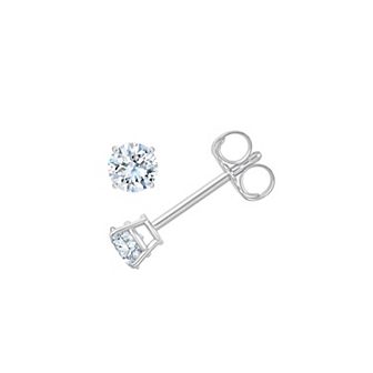Always Mine 10k Gold 1/4 Carat T.W. GSI Certified Diamond Solitaire Stud Earrings