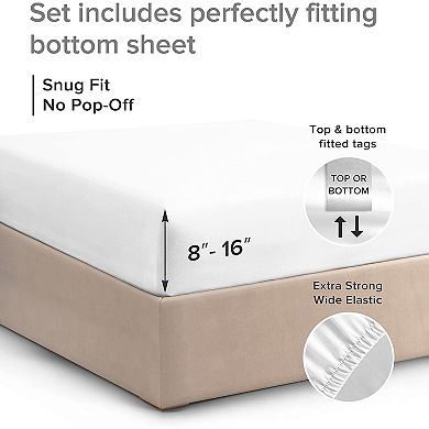 Cotton Fitted Sheet 14" - 16" Deep Pocket