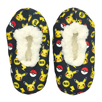 Boys 4-20 Pokemon Fuzzy Babba Slipper Socks