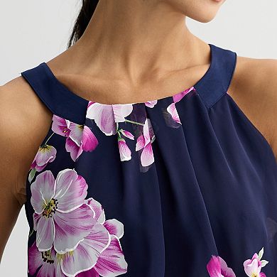 Women's Robbie Bee Halter Maxi Dress with Floral Print