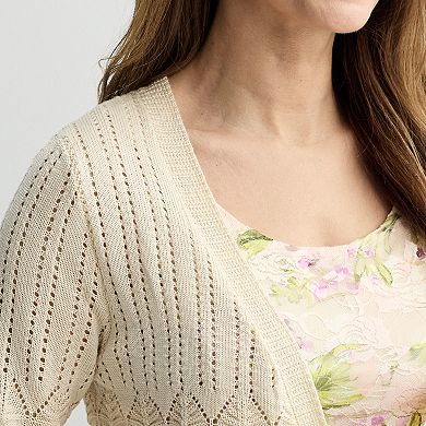 Women's Robbie Bee Crochet Jacket Dress