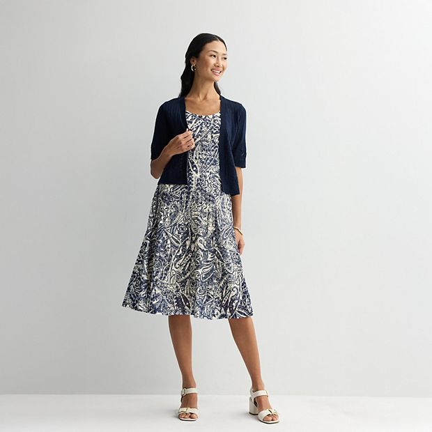Women's Robbie Bee Crochet Jacket Dress