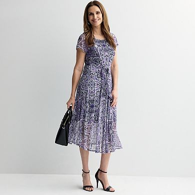 Women's Robbie Bee Tie Front Mesh Dress