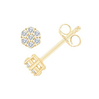 Always Mine 1/10 Carat T.W. Diamond Flower Stud Earrings