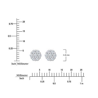 Always Mine 1/10 Carat T.W. Diamond Flower Stud Earrings