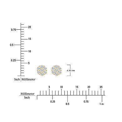 Always Mine 1/10 Carat T.W. Diamond Flower Stud Earrings