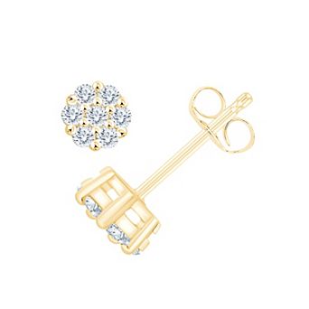 Always Mine 1/2 Carat T.W. Diamond Flower Stud Earrings
