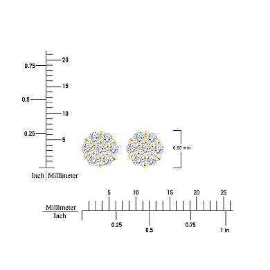 Always Mine 1/2 Carat T.W. Diamond Flower Stud Earrings