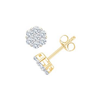 Always Mine 3/4 Carat T.W. Diamond Flower Stud Earrings