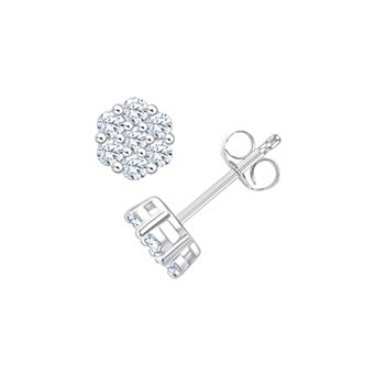 Always Mine 3/4 Carat T.W. Diamond Flower Stud Earrings