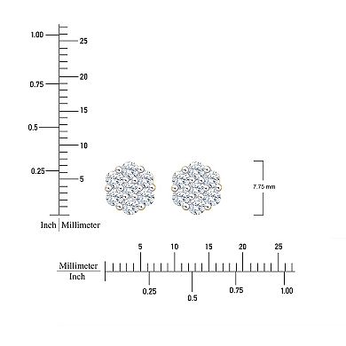 Always Mine 3/4 Carat T.W. Diamond Flower Stud Earrings