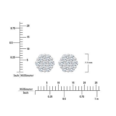 Always Mine 3/4 Carat T.W. Diamond Flower Stud Earrings
