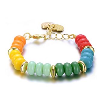 Kids 14k Gold-Plated Multicolor Bead Bracelet