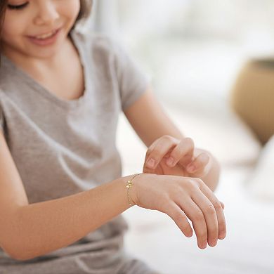 14k Gold-Plated Cubic Zirconia Butterfly Bracelet