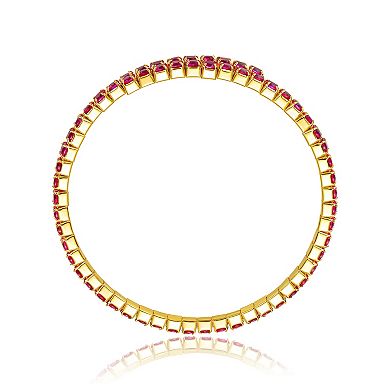 14k Gold-Plated Cubic Zirconia Tennis Bracelet