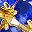 Gold Tone Blue