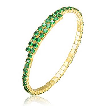 14k Gold-Plated Cubic Zirconia Tennis Bracelet