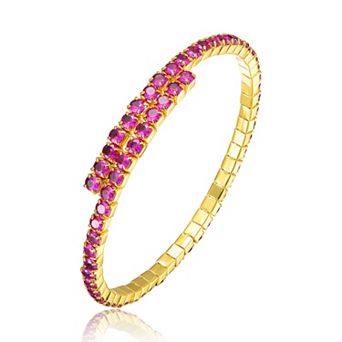 14k Gold-Plated Cubic Zirconia Tennis Bracelet