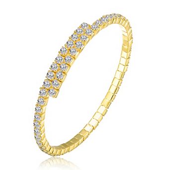 14k Gold-Plated Cubic Zirconia Tennis Bracelet