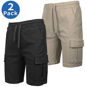 Men's Galaxy by Harvic 2-Pack Slim Fit Super Flex Stretch Cargo Shorts