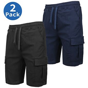 Men's Galaxy by Harvic 2-Pack Slim Fit Super Flex Stretch Cargo Shorts