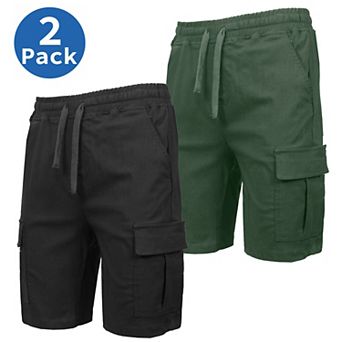 Men's Galaxy by Harvic 2-Pack Slim Fit Super Flex Stretch Cargo Shorts