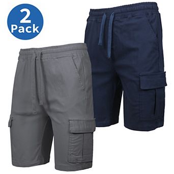 Men's Galaxy by Harvic 2-Pack Slim Fit Super Flex Stretch Cargo Shorts