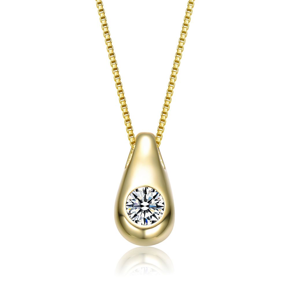 Sterling Silver Pearl & Cubic Zirconia Drop Pendant (Chain Sold Separately) main image 0